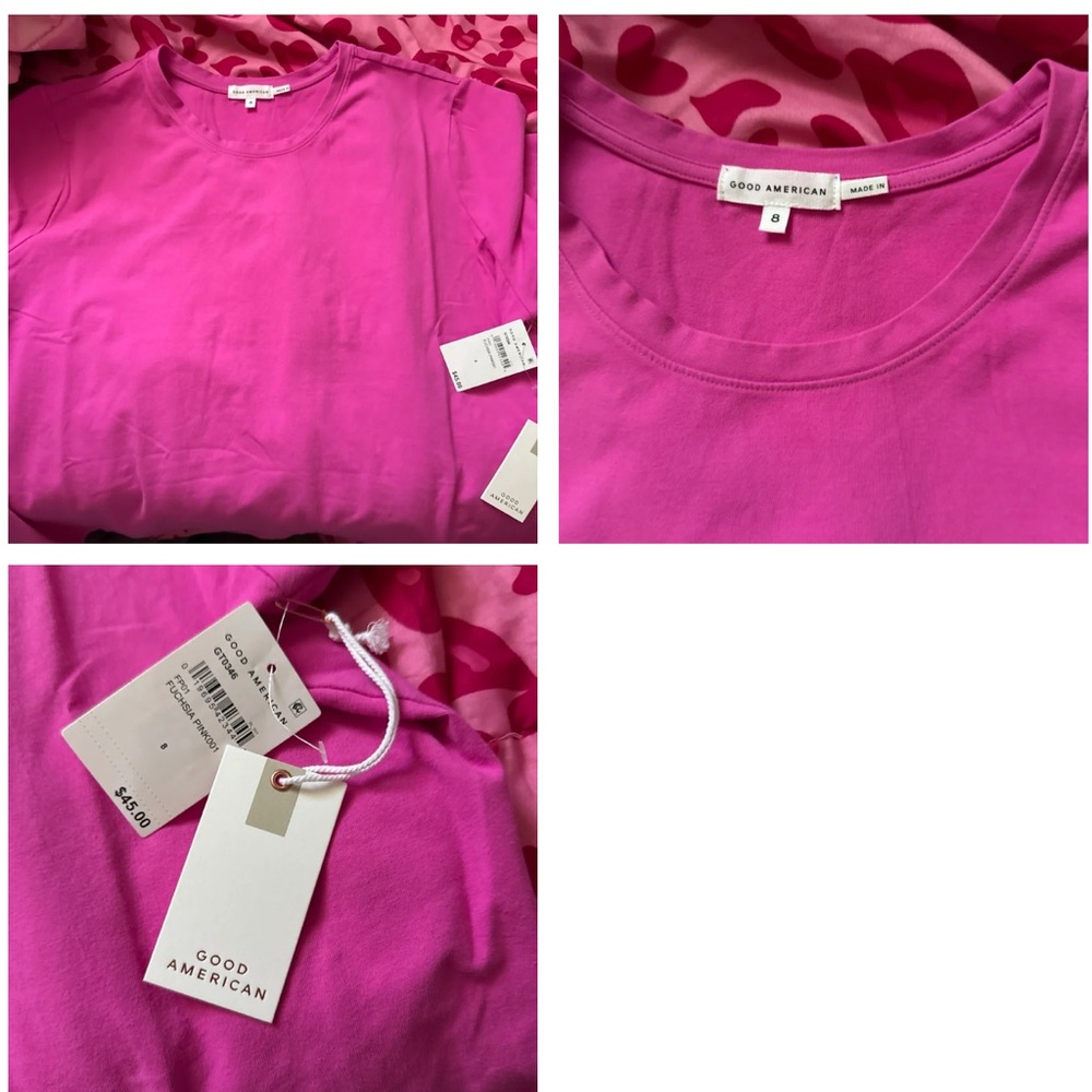Good American Fuchsia Tee